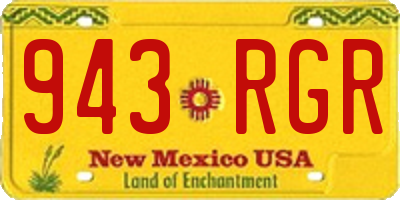 NM license plate 943RGR