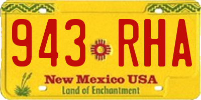 NM license plate 943RHA