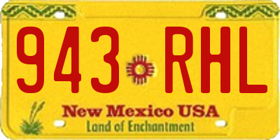 NM license plate 943RHL