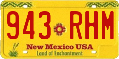 NM license plate 943RHM