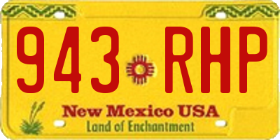 NM license plate 943RHP