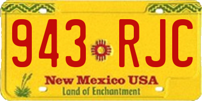 NM license plate 943RJC