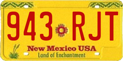 NM license plate 943RJT