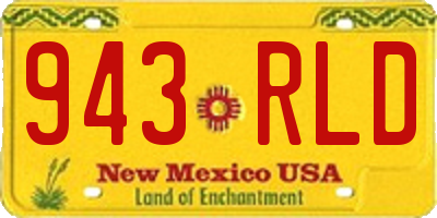 NM license plate 943RLD