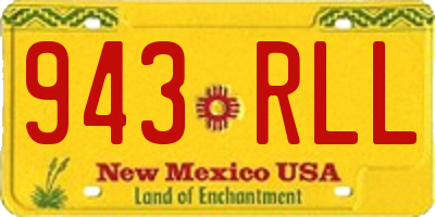 NM license plate 943RLL