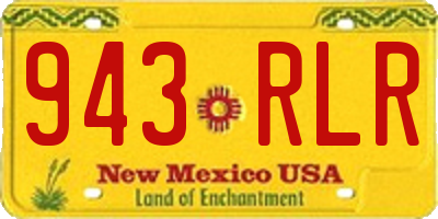 NM license plate 943RLR