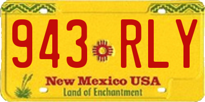 NM license plate 943RLY