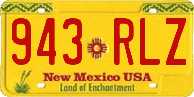 NM license plate 943RLZ
