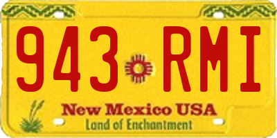 NM license plate 943RMI