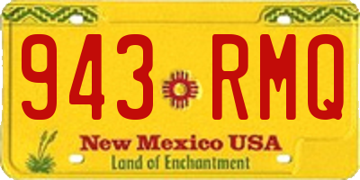 NM license plate 943RMQ