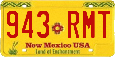 NM license plate 943RMT