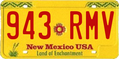 NM license plate 943RMV