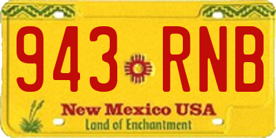 NM license plate 943RNB