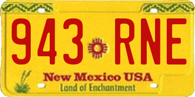 NM license plate 943RNE