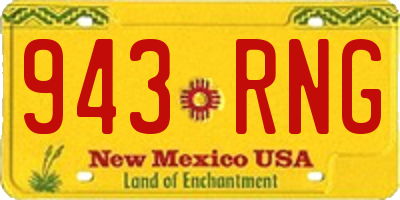 NM license plate 943RNG