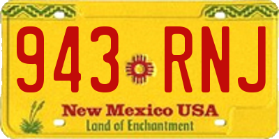 NM license plate 943RNJ