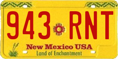 NM license plate 943RNT