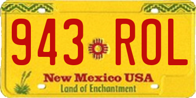 NM license plate 943ROL