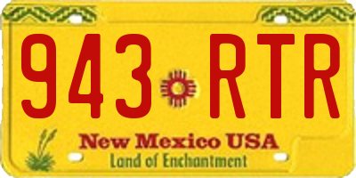NM license plate 943RTR