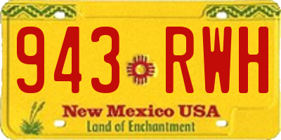 NM license plate 943RWH