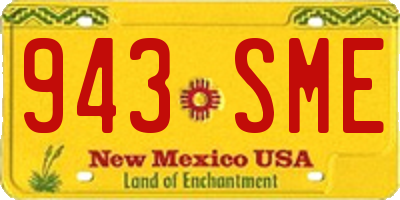 NM license plate 943SME