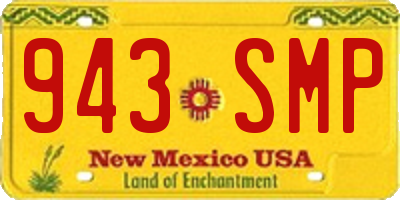 NM license plate 943SMP