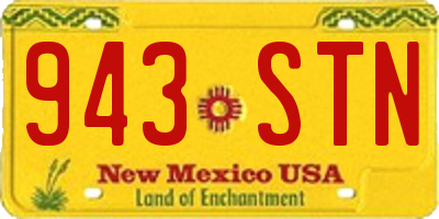 NM license plate 943STN