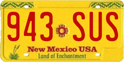 NM license plate 943SUS