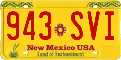 NM license plate 943SVI