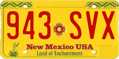 NM license plate 943SVX