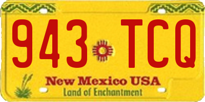 NM license plate 943TCQ