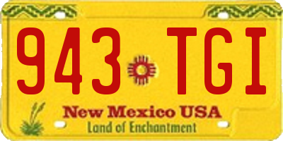 NM license plate 943TGI