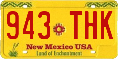 NM license plate 943THK