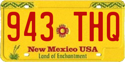 NM license plate 943THQ