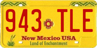 NM license plate 943TLE