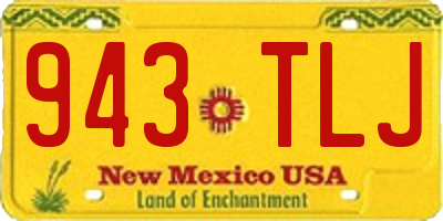 NM license plate 943TLJ