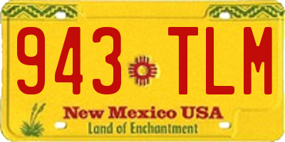 NM license plate 943TLM