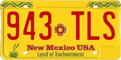 NM license plate 943TLS