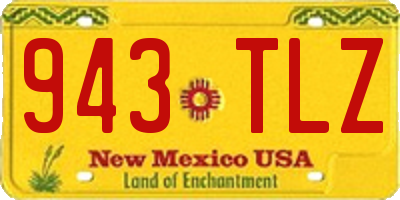 NM license plate 943TLZ