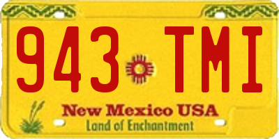 NM license plate 943TMI