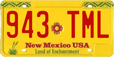 NM license plate 943TML