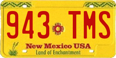 NM license plate 943TMS