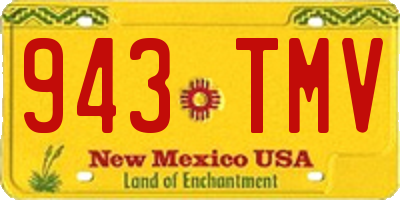 NM license plate 943TMV
