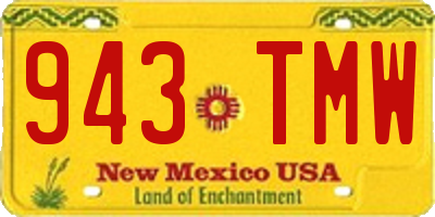 NM license plate 943TMW