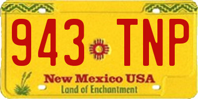 NM license plate 943TNP