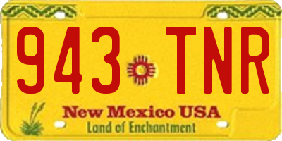 NM license plate 943TNR