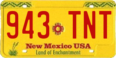 NM license plate 943TNT