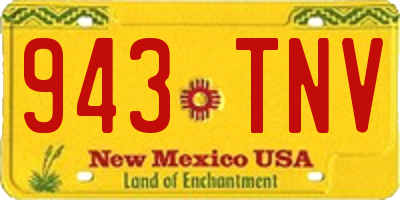 NM license plate 943TNV