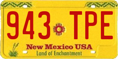 NM license plate 943TPE