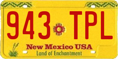 NM license plate 943TPL